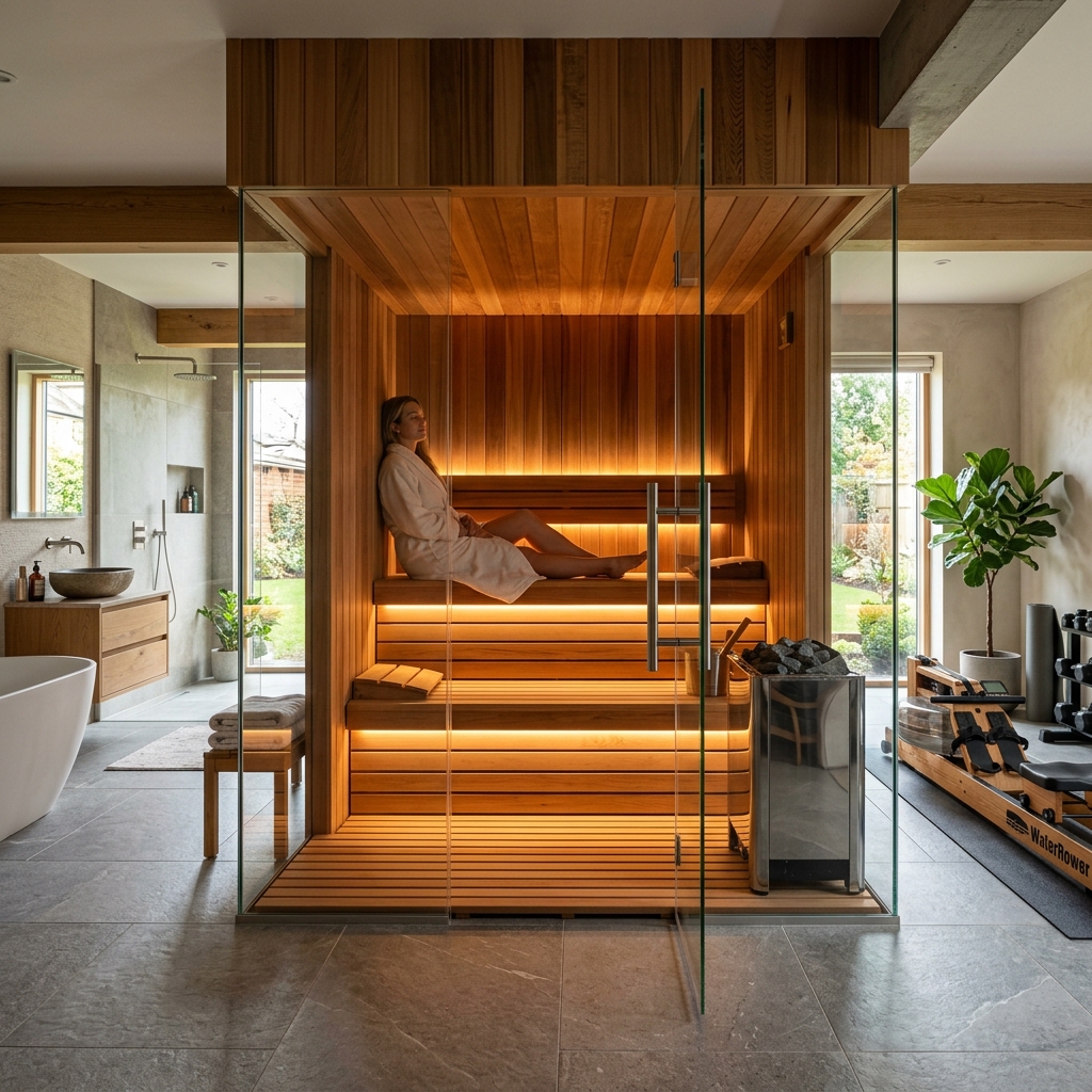 Indoor Custom Cedar Sauna Billings MT